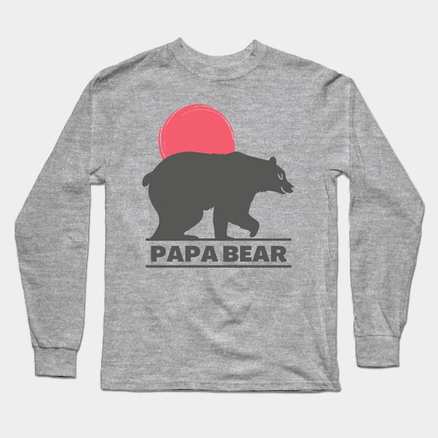 Papa Bear Long Sleeve T-Shirt by Art By Bear